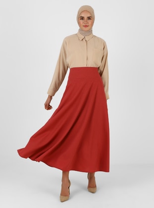Dusty Rose - Half Lined - Skirt - Miss Cazibe