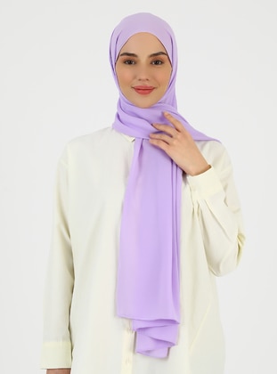 Lilac - Plain - Crepe - Rayon - Shawl - ALİCEMOOD