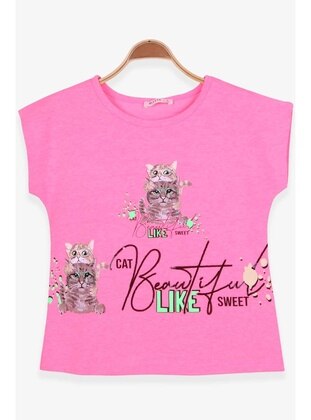 Neon Pink - Girls` T-Shirt - Breeze Girls&Boys