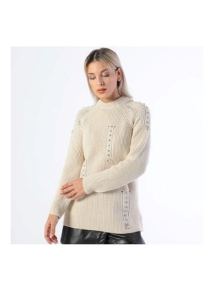 Stone Color - Knit Sweaters - Maymara
