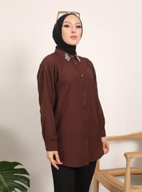 Brown - Point Collar - Tunic