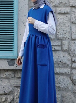 Saxe Blue - Modest Dress - Giyimim Store