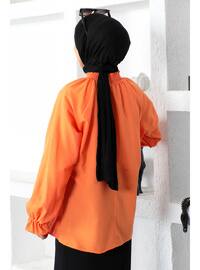 Orange - Crew neck - Tunic