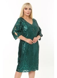 Emerald - Modest Plus Size Evening Dress - Arıkan