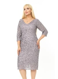 Lilac - Modest Plus Size Evening Dress - Arıkan