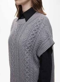 Grey - Knit Sweater
