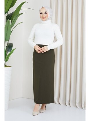 Khaki - Skirt - Hafsa Mina