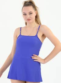 Saxe Blue - Half Coverage Swimsuit
