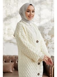 White - Unlined - Knit Cardigan