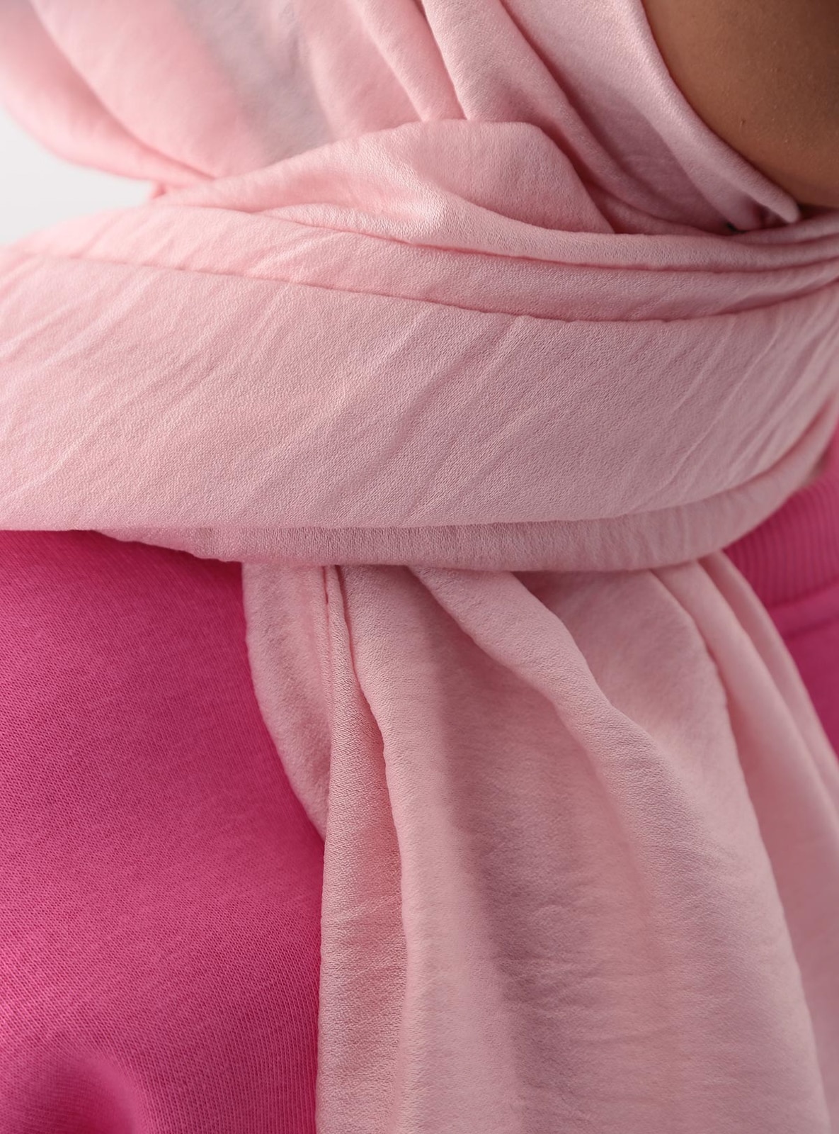 Pink Silk Scarf Plain