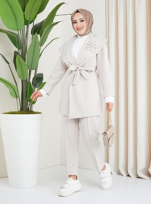 Beige - Suit - Therarebell