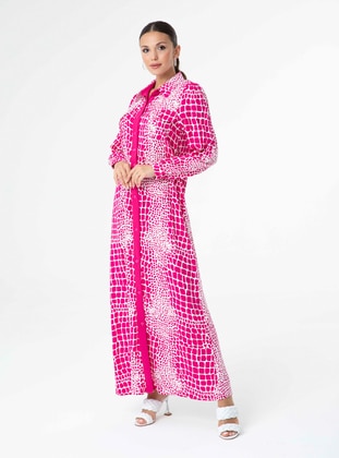 Fuchsia - Modest Dress - LOREEN
