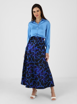 Saxe Blue - Multi - Skirt - LOREEN