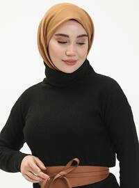 Black - Loose Collar - Unlined - Knit Tunics