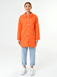 Orange - Fully Lined - Shawl Collar - Topcoat