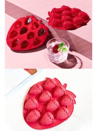 10``S Strawberry Shaped Silicone Ice And Chocolate Mold | Silicone Non-Stick Freezer Pineapple Ice Mold