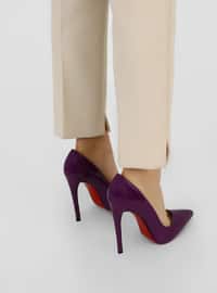 Purple - High Heel - Evening Shoes