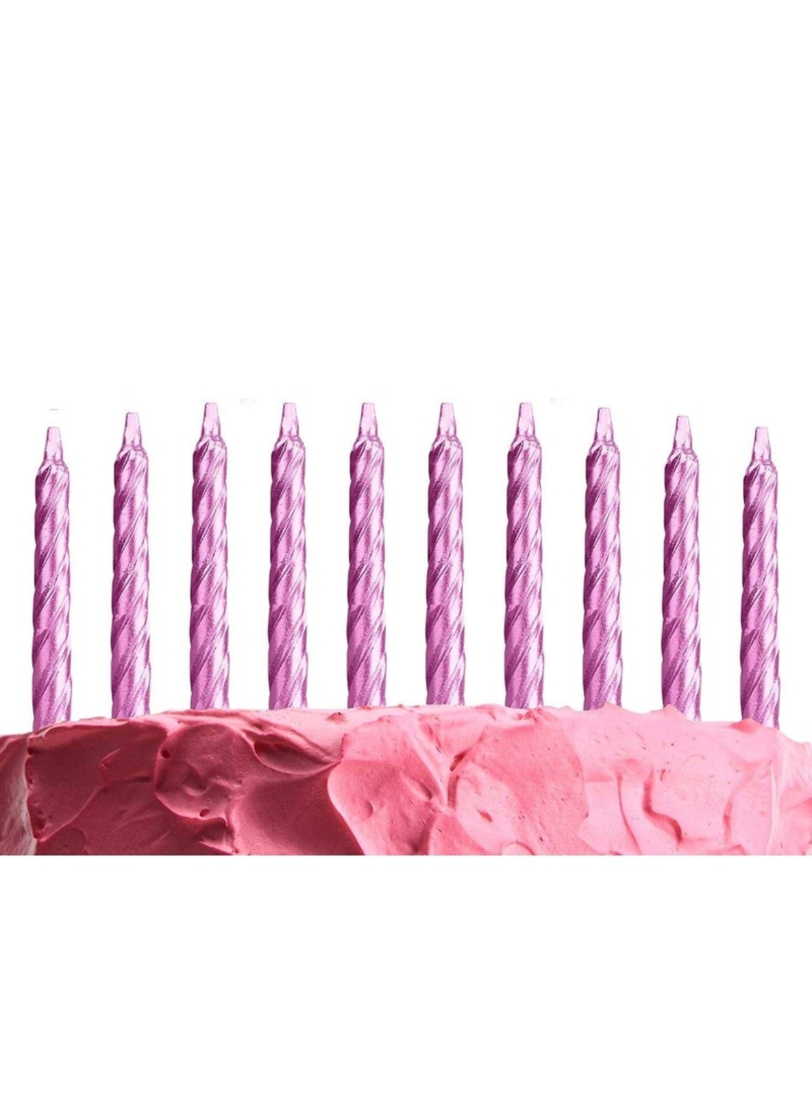 Rose Pembe Renk Doğum Günü Evlilik Yıldönümü Pasta Mumları 10 Ade