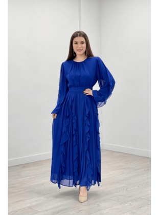 Saxe Blue - Modest Evening Dress - Giyim Masalı