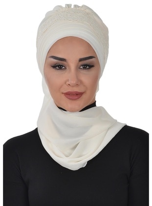 كريمي - حجابات جاهزة - Aisha`s Design