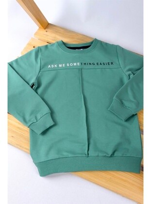 Green - Boys` Sweatshirt - Bukem Kids