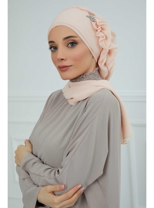 بيج - حجابات جاهزة - Aisha`s Design