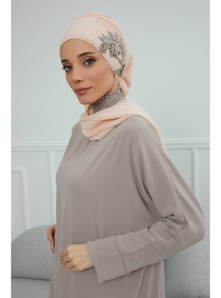 بيج - حجابات جاهزة - Aisha`s Design