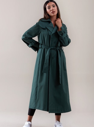 Emerald - Fully Lined - Shawl Collar - Trench Coat - SAHRA AFRA