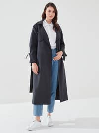 Anthracite - Fully Lined - Shawl Collar - Trench Coat