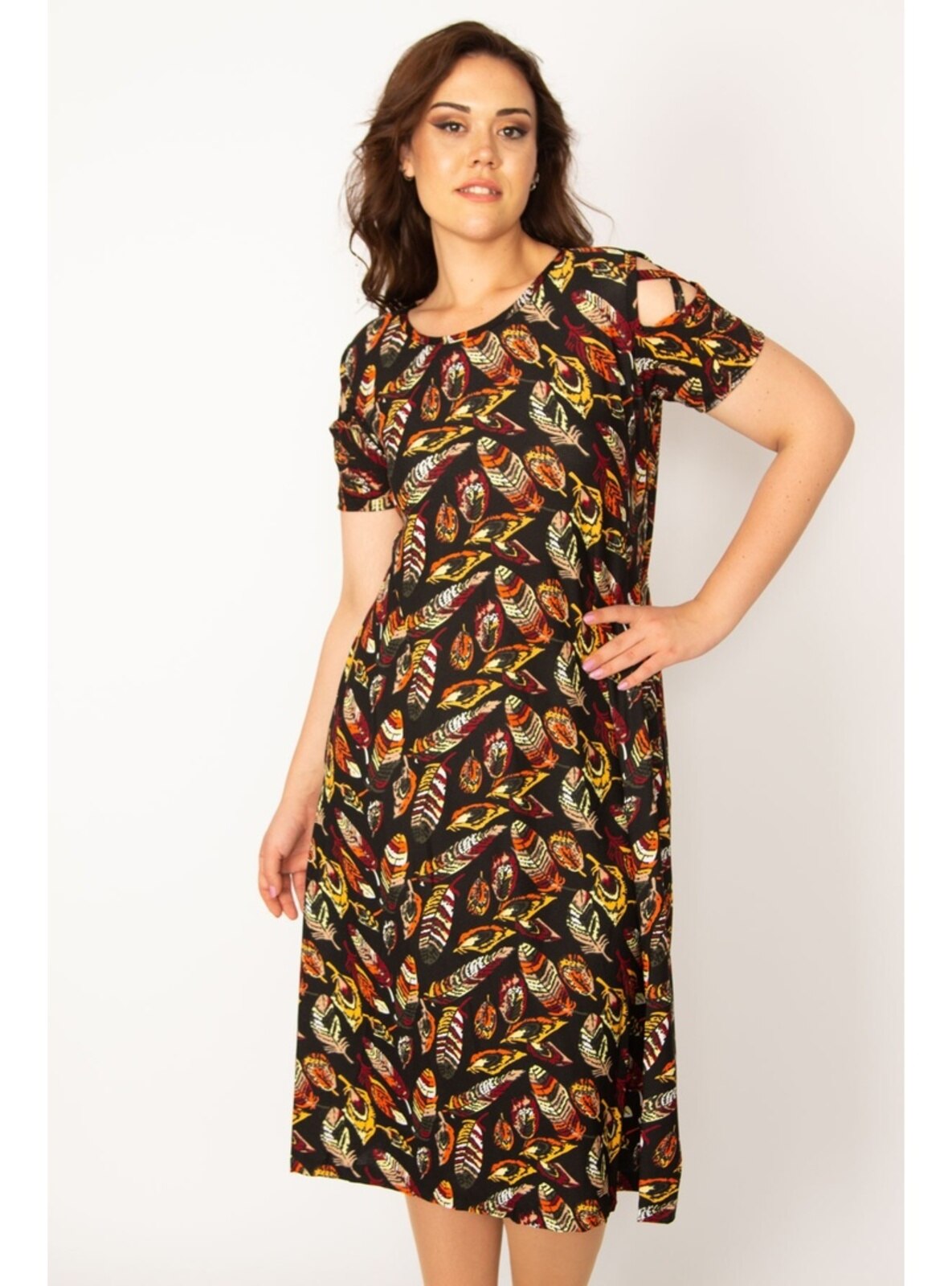 Multi Color - Plus Size Dress