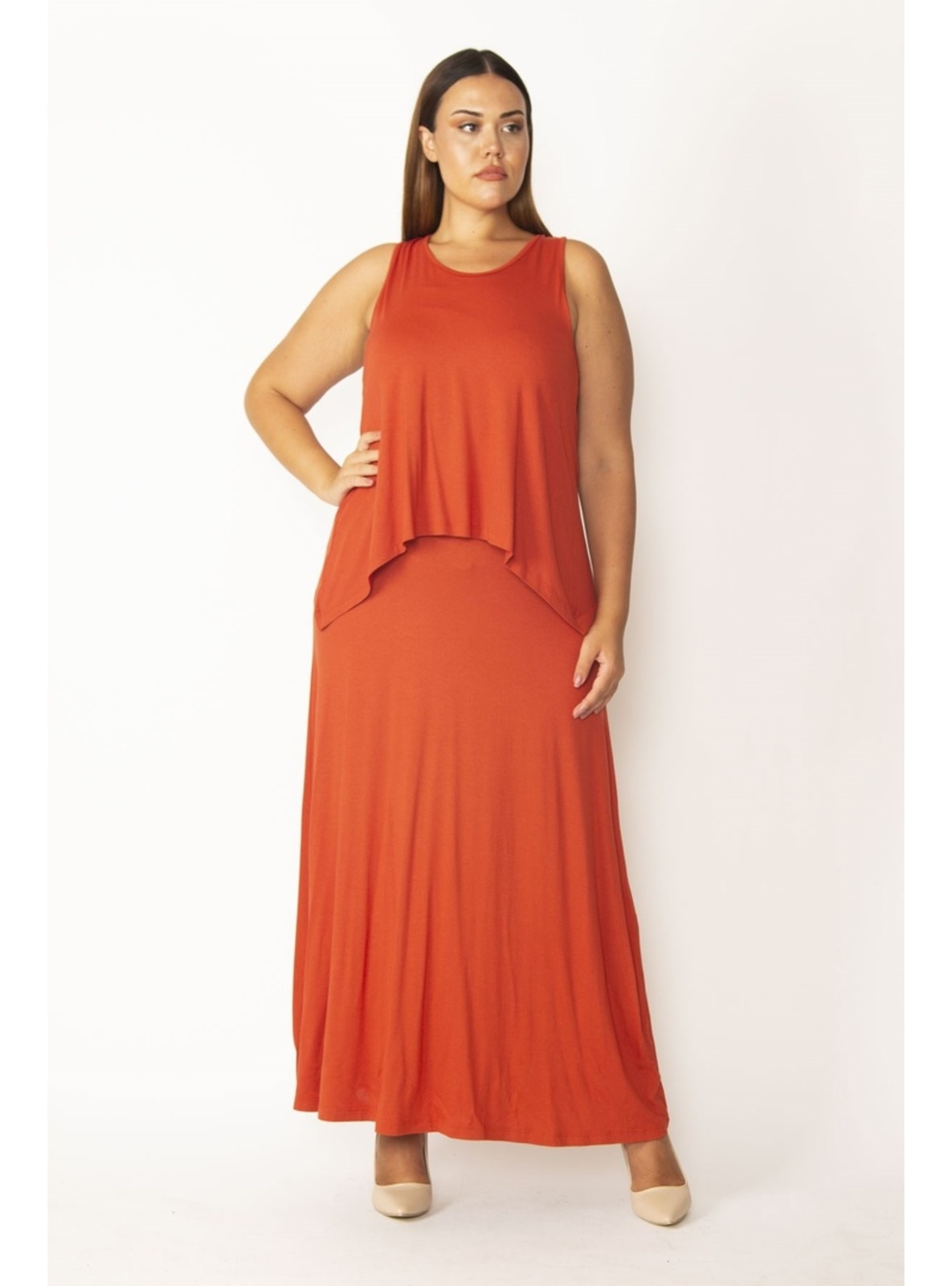 orange-plus-size-dress