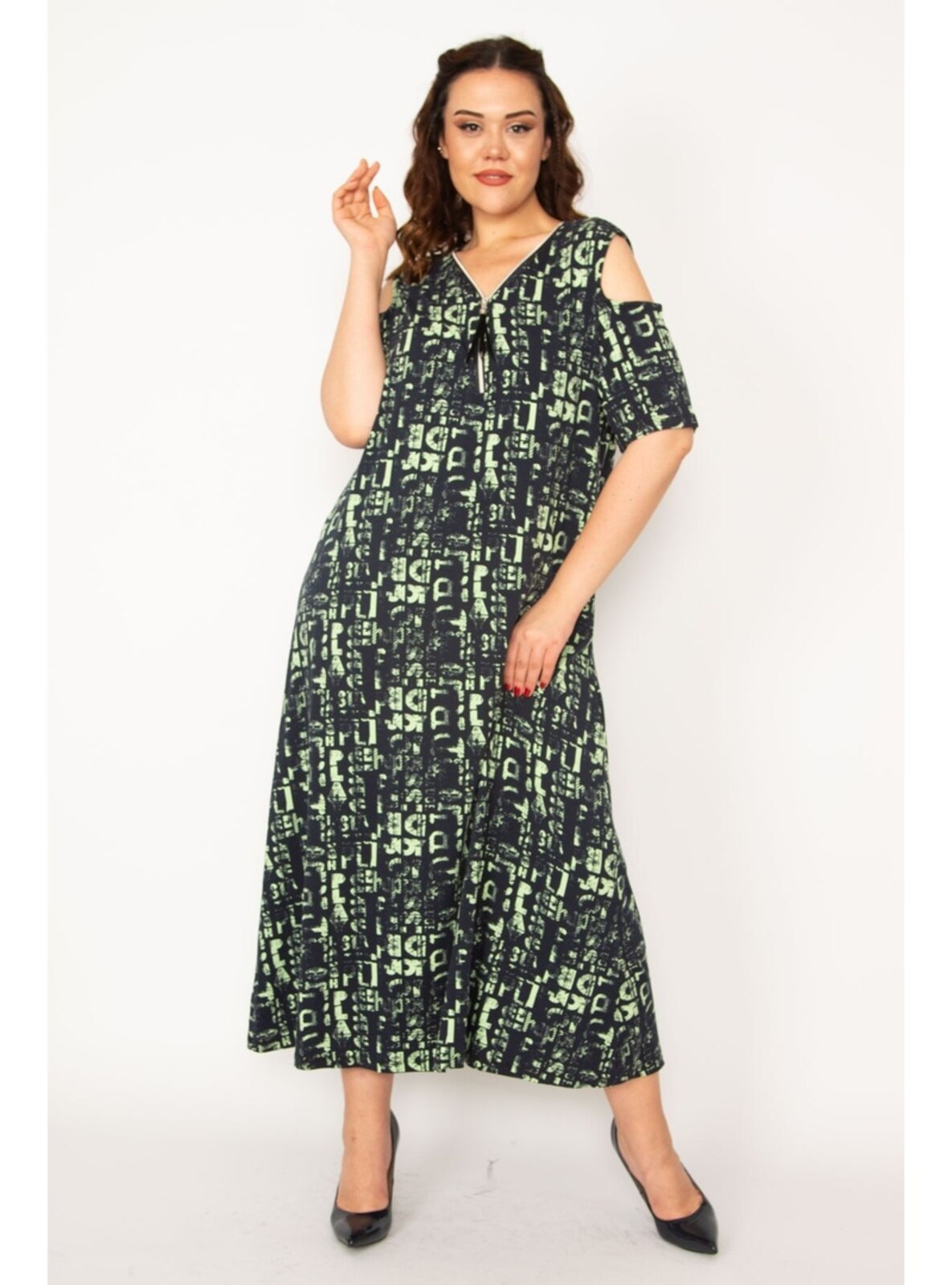 Green - Plus Size Dress