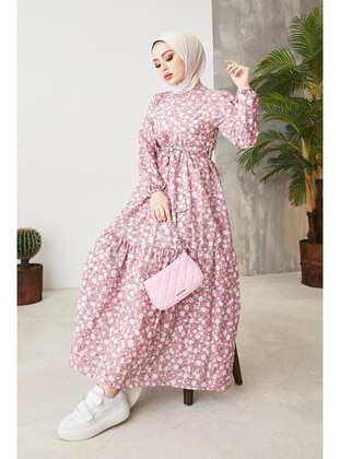 Pink - Modest Dress - Benguen