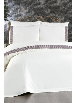 Cream - Powder Pink - Double Duvet Covers - Dowry World