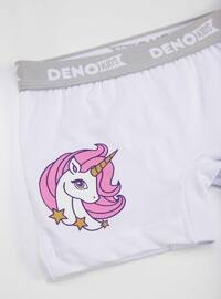 White - Pink - Kids Underwear