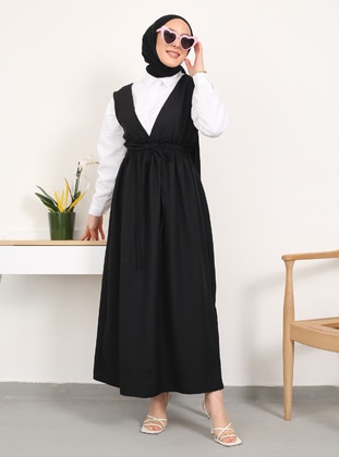 Black - Unlined - Modest Dress - Vav