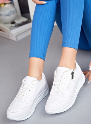 White - Sport - Faux Leather - Sports Shoes - Ayakkabı Havuzu