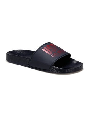 100gr - Navy Blue - Red - Flat Slippers - Slippers - U.S. Polo Assn.