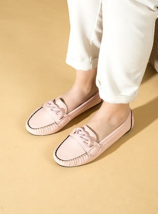 Powder Pink - Flat - Flat Shoes - Pembe Potin