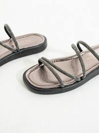 Platinum - Sandal - Faux Leather - Sandal