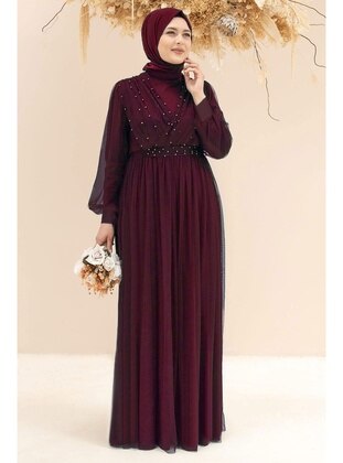  - Modest Plus Size Evening Dress - MFA Moda