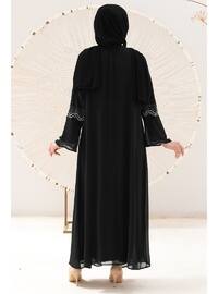 Black - Modest Plus Size Evening Dress