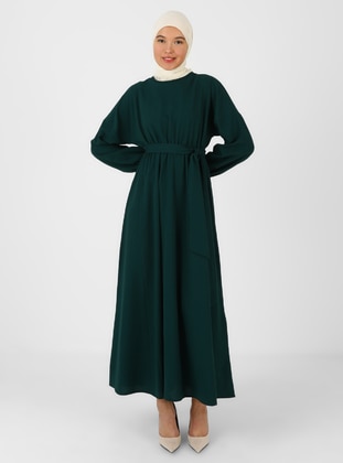 Emerald - Crew neck - Unlined - Modest Dress - Tavin