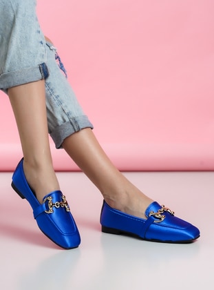 Saxe Blue - Flat - Flat Shoes - Ayakkabı Havuzu