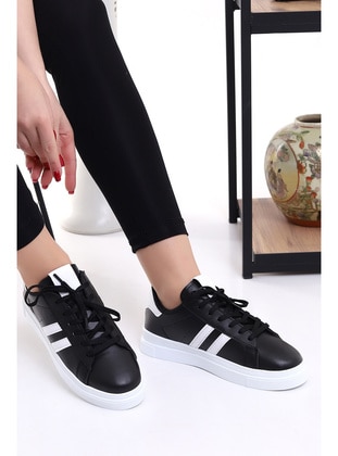 100gr - Black - White - Casual - Casual Shoes - Wordex