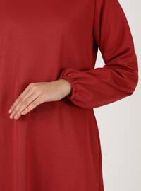 Dark Rose - Crew neck - Unlined - Modest Dress