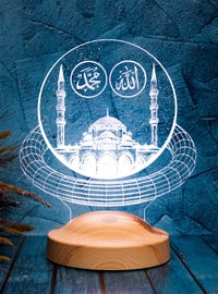 Religious Night Light, Islamic Lamp, Allah Muhammad Names 3d Led Lamp Gift For Muslims, Islamic Room Decor Color Changing Bedside Lamp