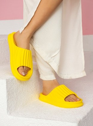 Yellow - Sandal - Sandal - Pembe Potin