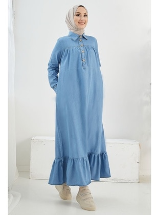 Light Blue - Modest Dress - InStyle