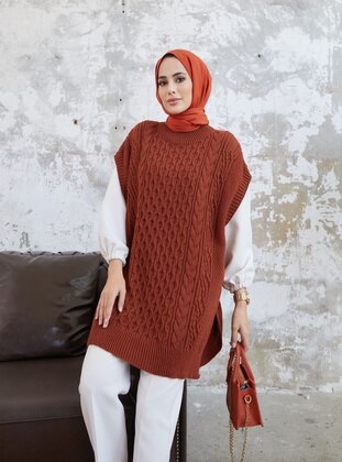 Brick Red - Knit Sweater - Mr&Mrs Art